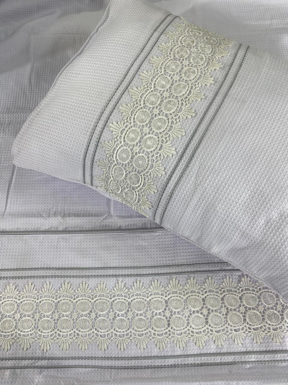 Embroidered Pique coverlet