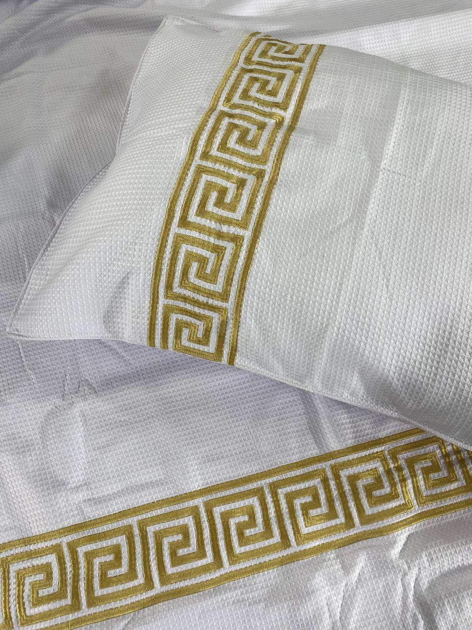 Embroidered Pique coverlet