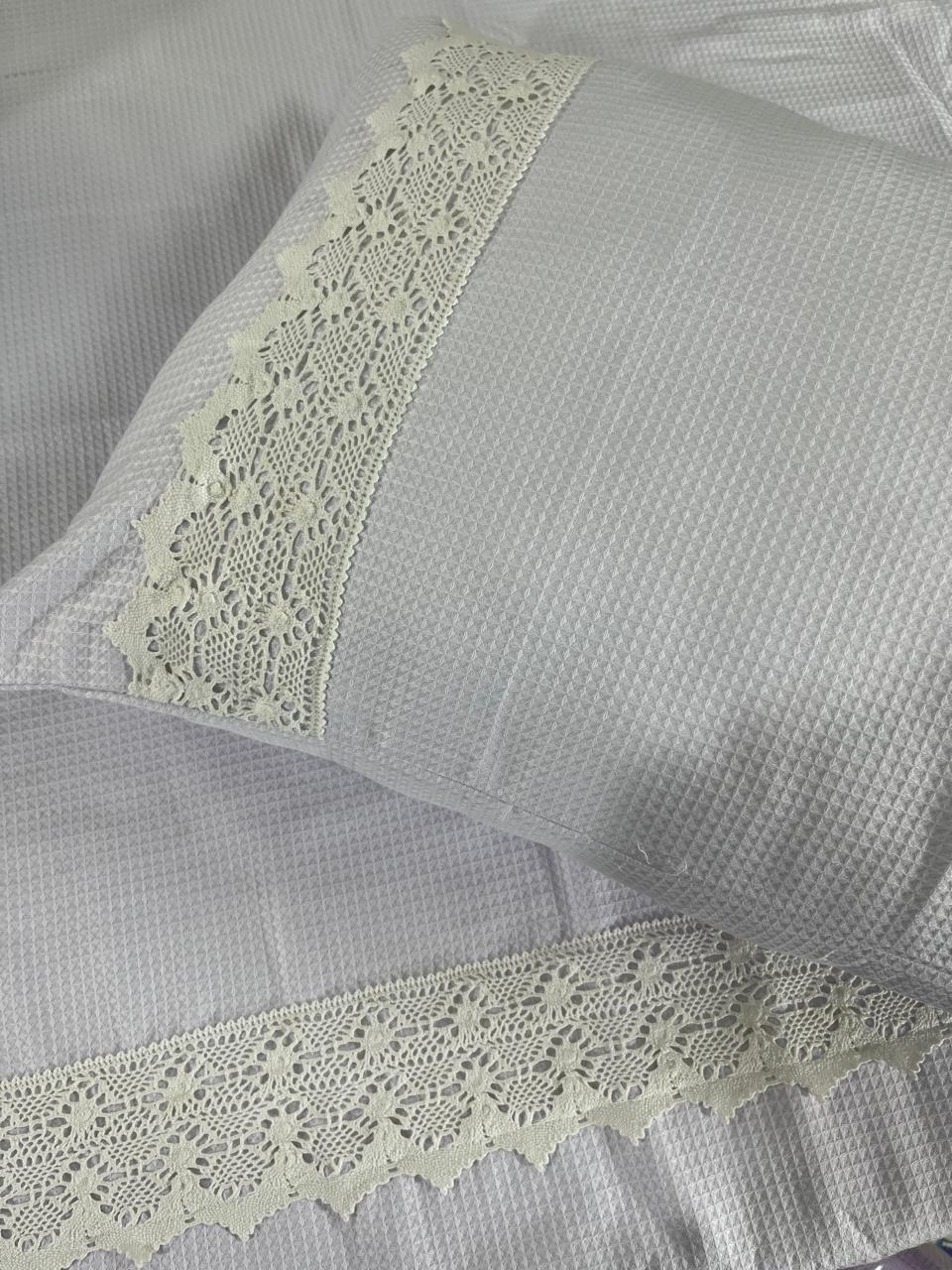 Embroidered Pique coverlet